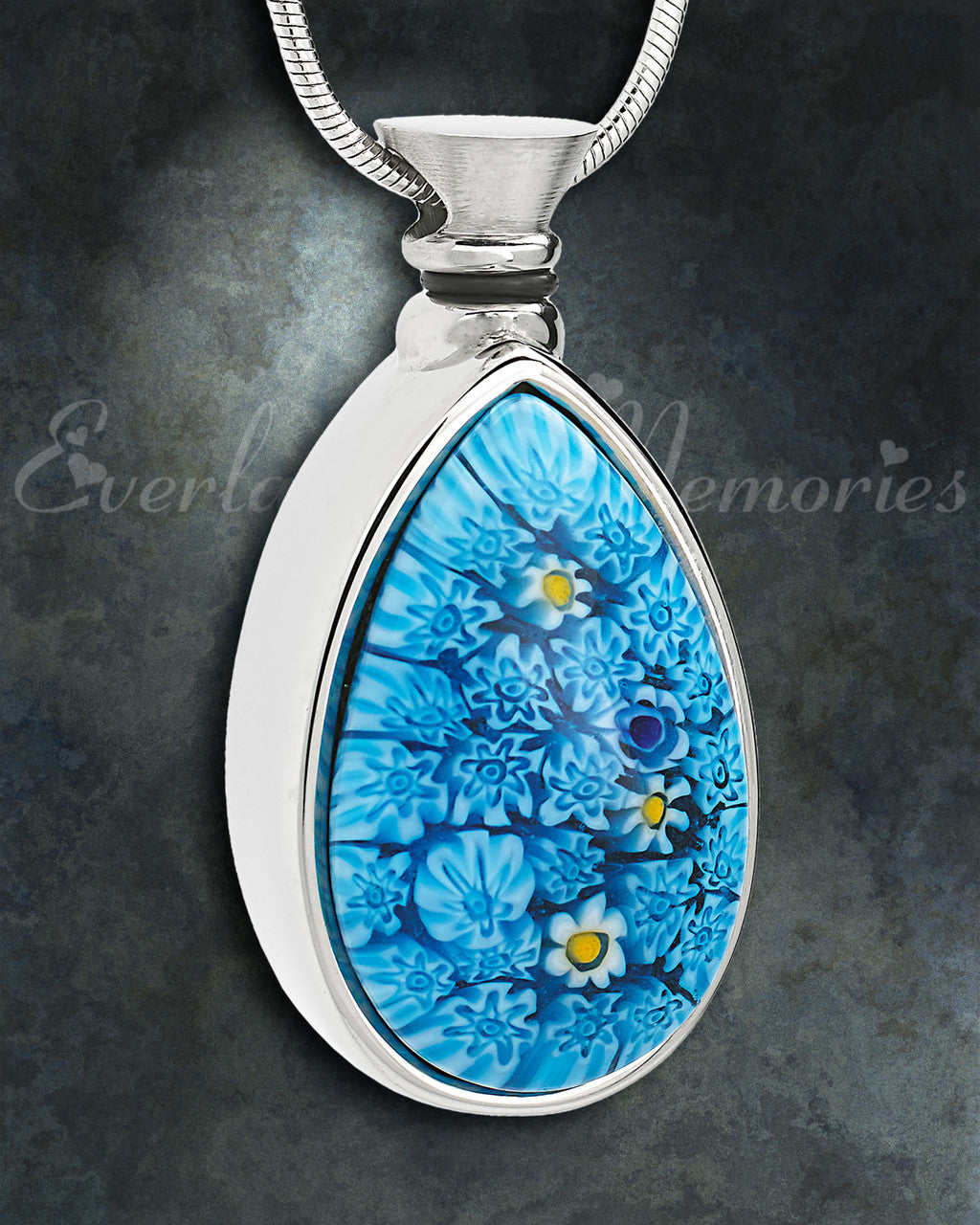 Boundless Blue Teardrop Cremation Jewelry