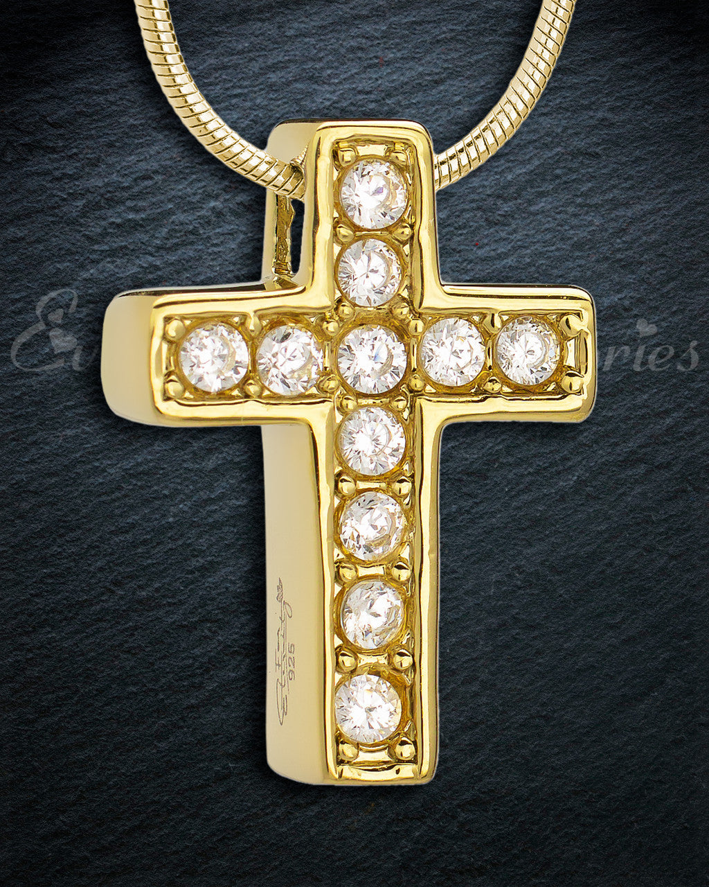 Gold Plated Hallmark Cross Memorial Jewelry