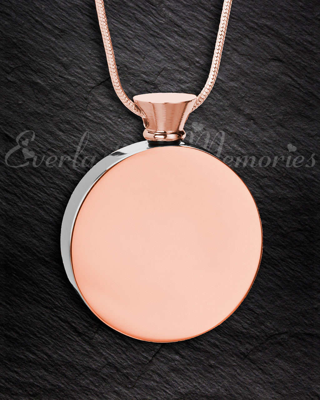 Rose Gold Circle of Life Urn Pendant