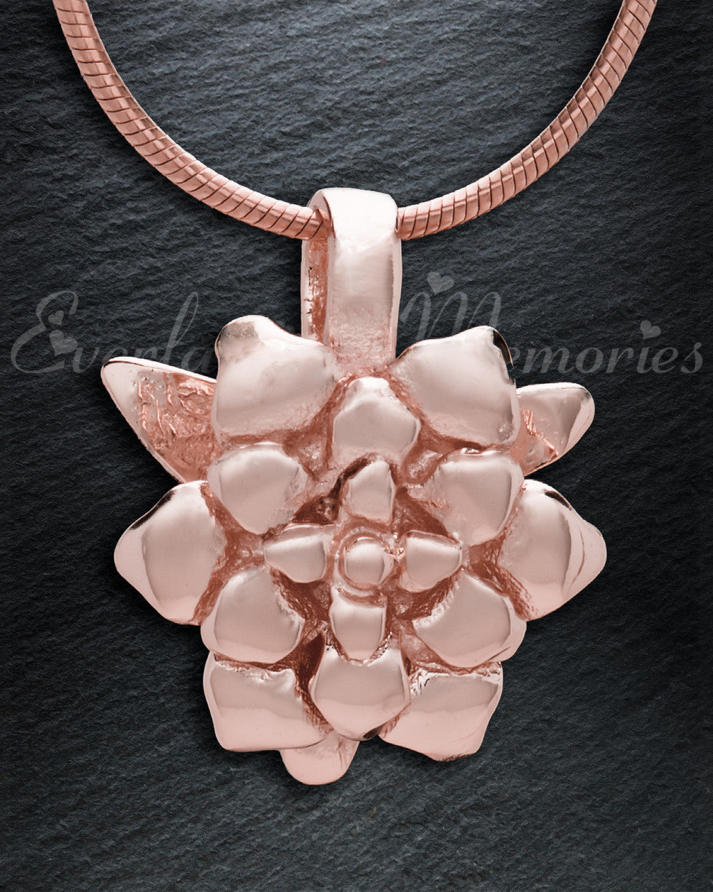 Rose Gold Roses Cremation Jewelry