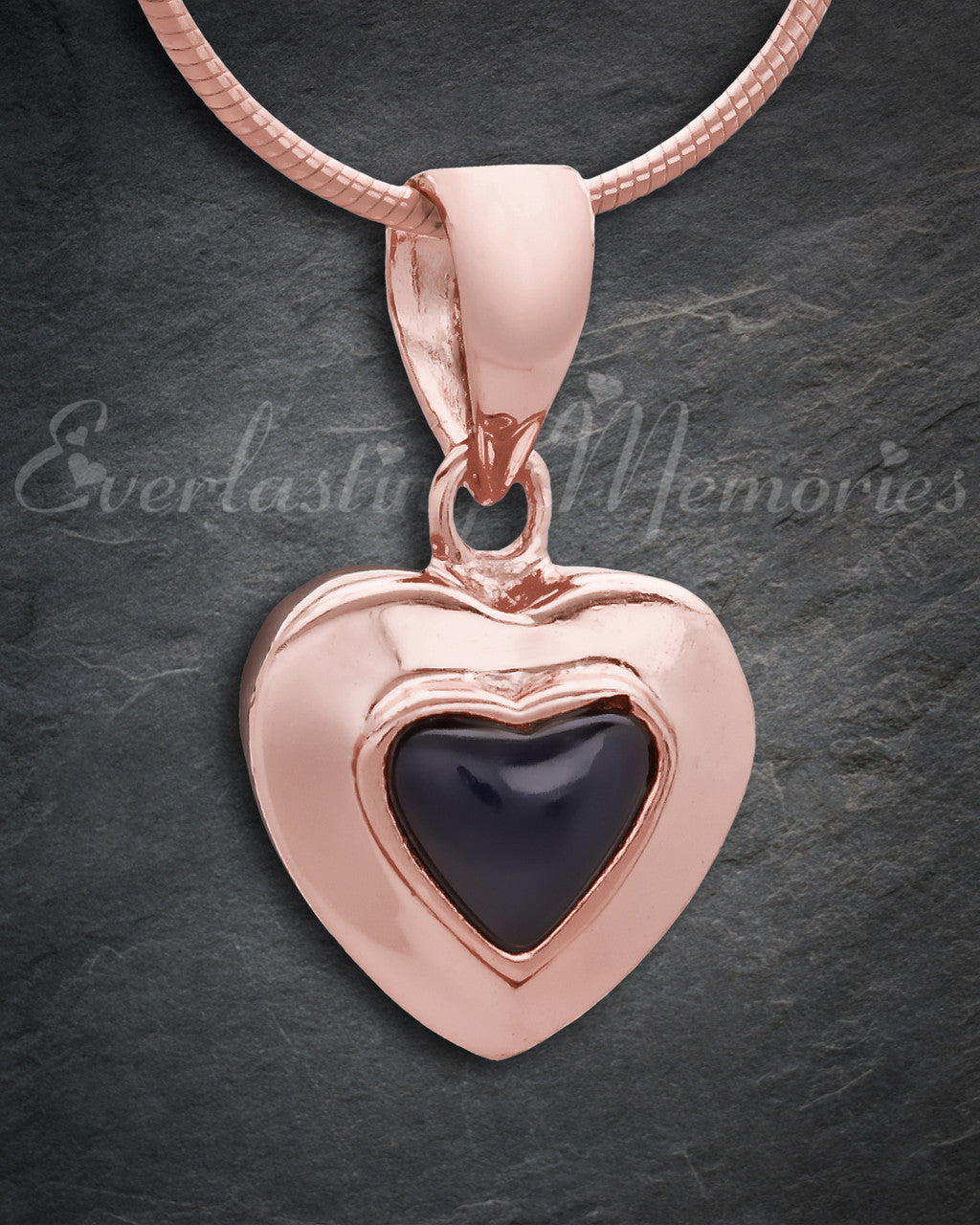 Rose Gold Fallen Heart Cremation Jewelry