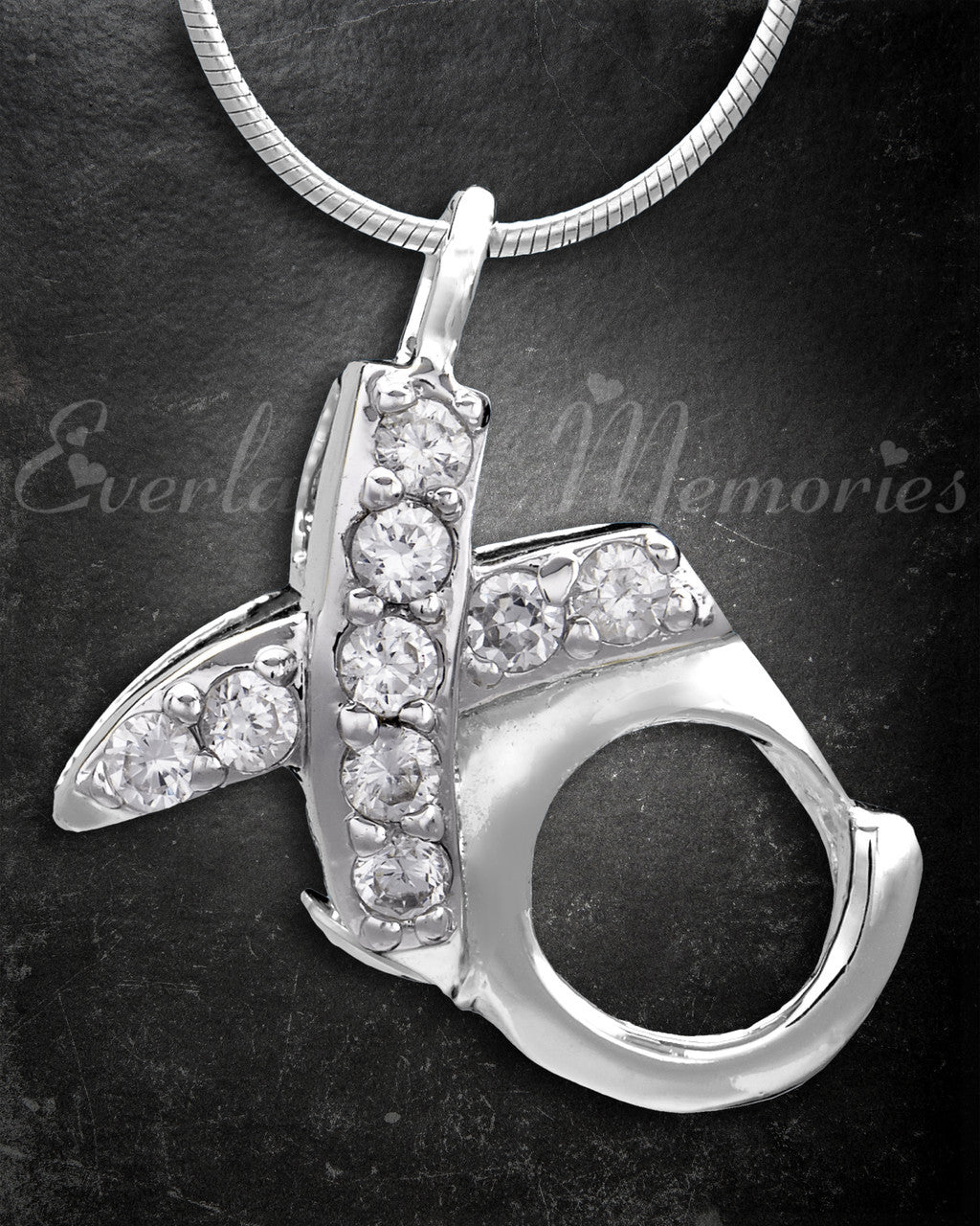 Silver XO Cremation Jewelry