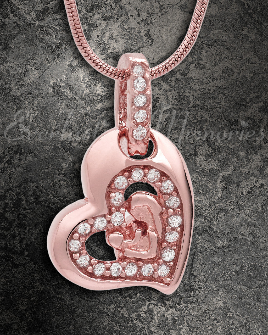 Rose Gold Cherish Cremation Jewelry