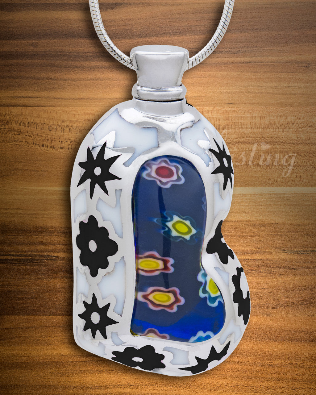 Black Overjoyed Heart Cremation Jewelry