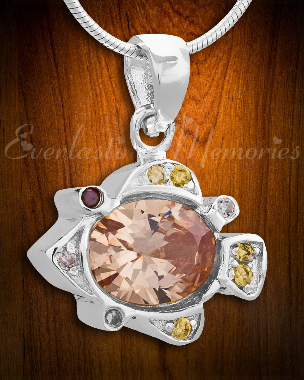 Silver Pufferfish Cremation Jewelry