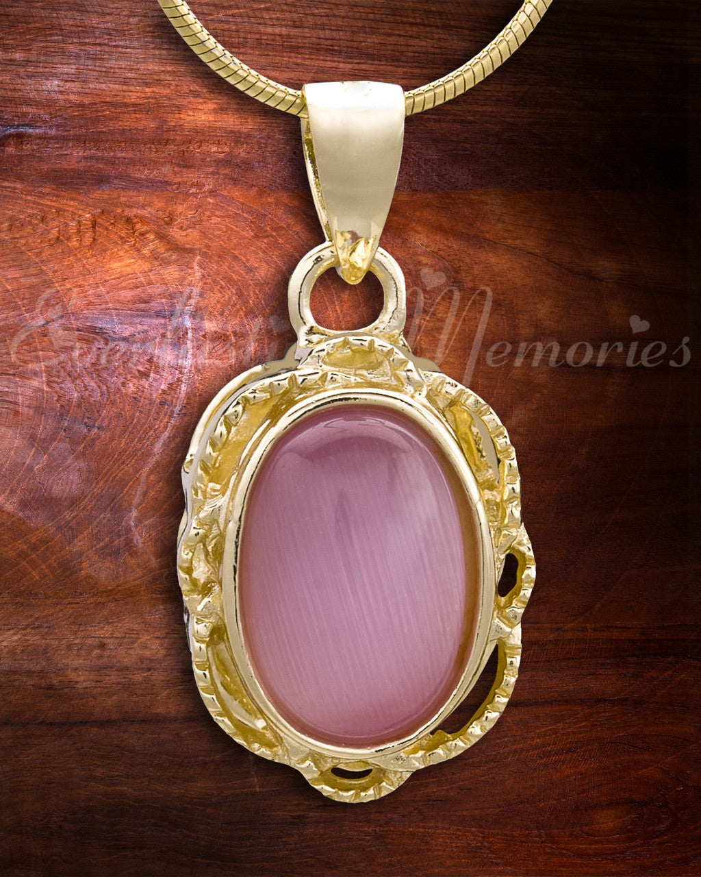 Gold Plated Sunset Cremation Jewelry