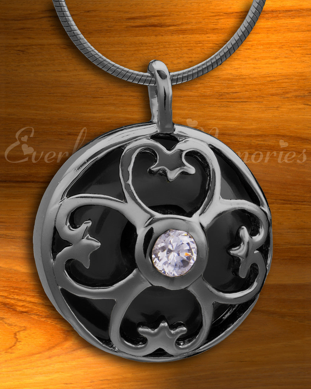 Black Gentle Night Cremation Jewelry