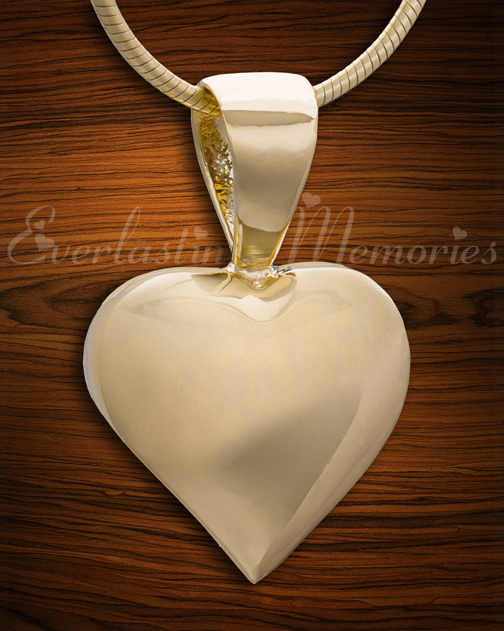 Gold Plated Caring Heart Cremation Jewelry