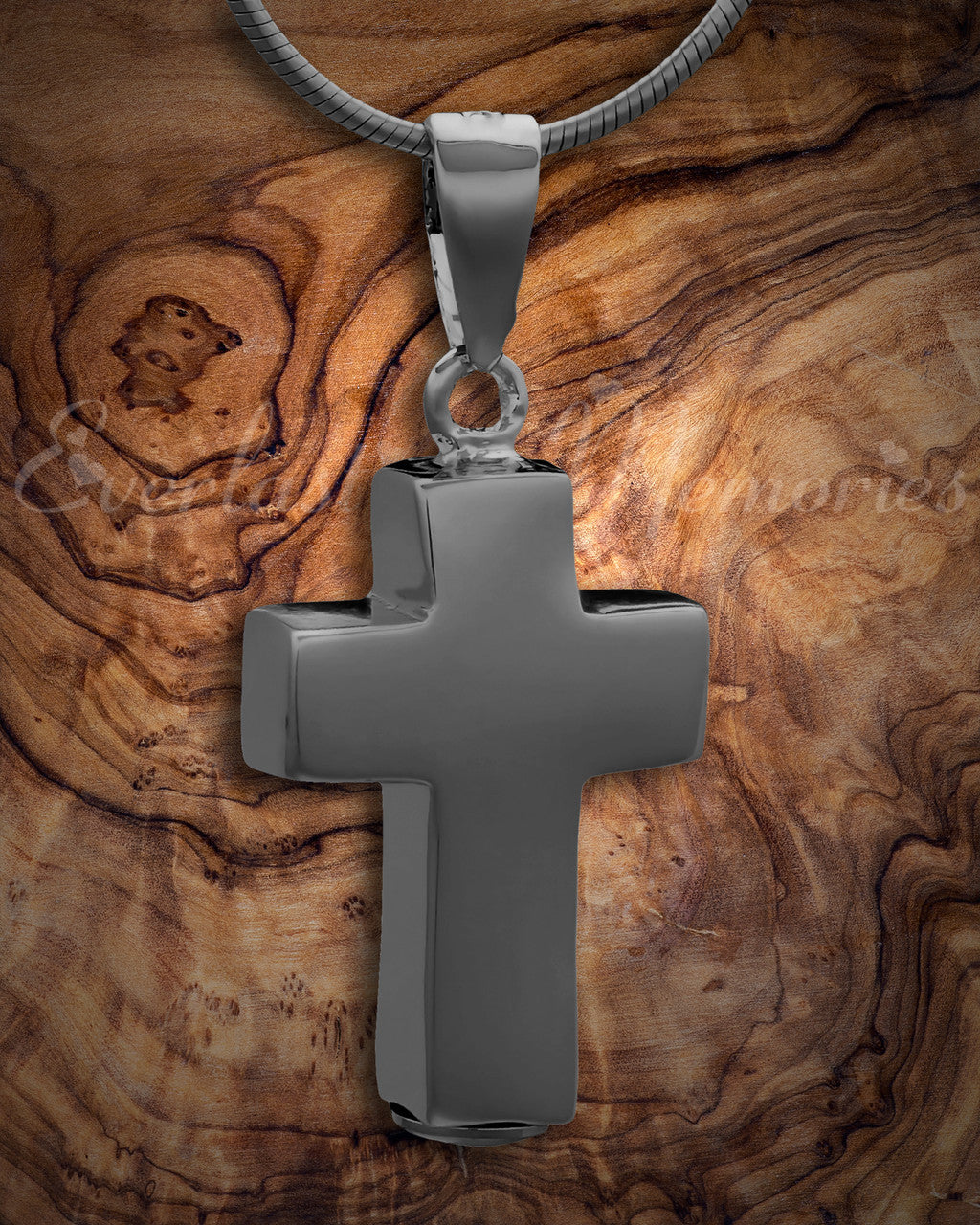 Black Faithful Cross Cremation Jewelry