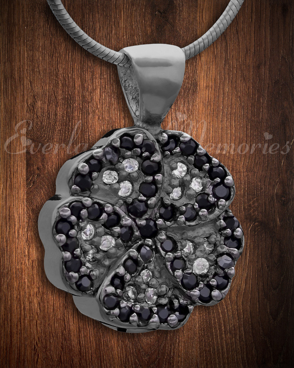 Black Pansy Cremation Jewelry