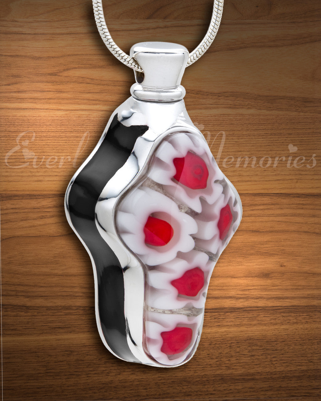 Black Obedient Cross Cremation Jewelry