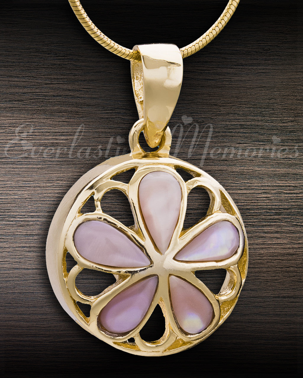 Gold Plated Blooms Cremation Jewelry
