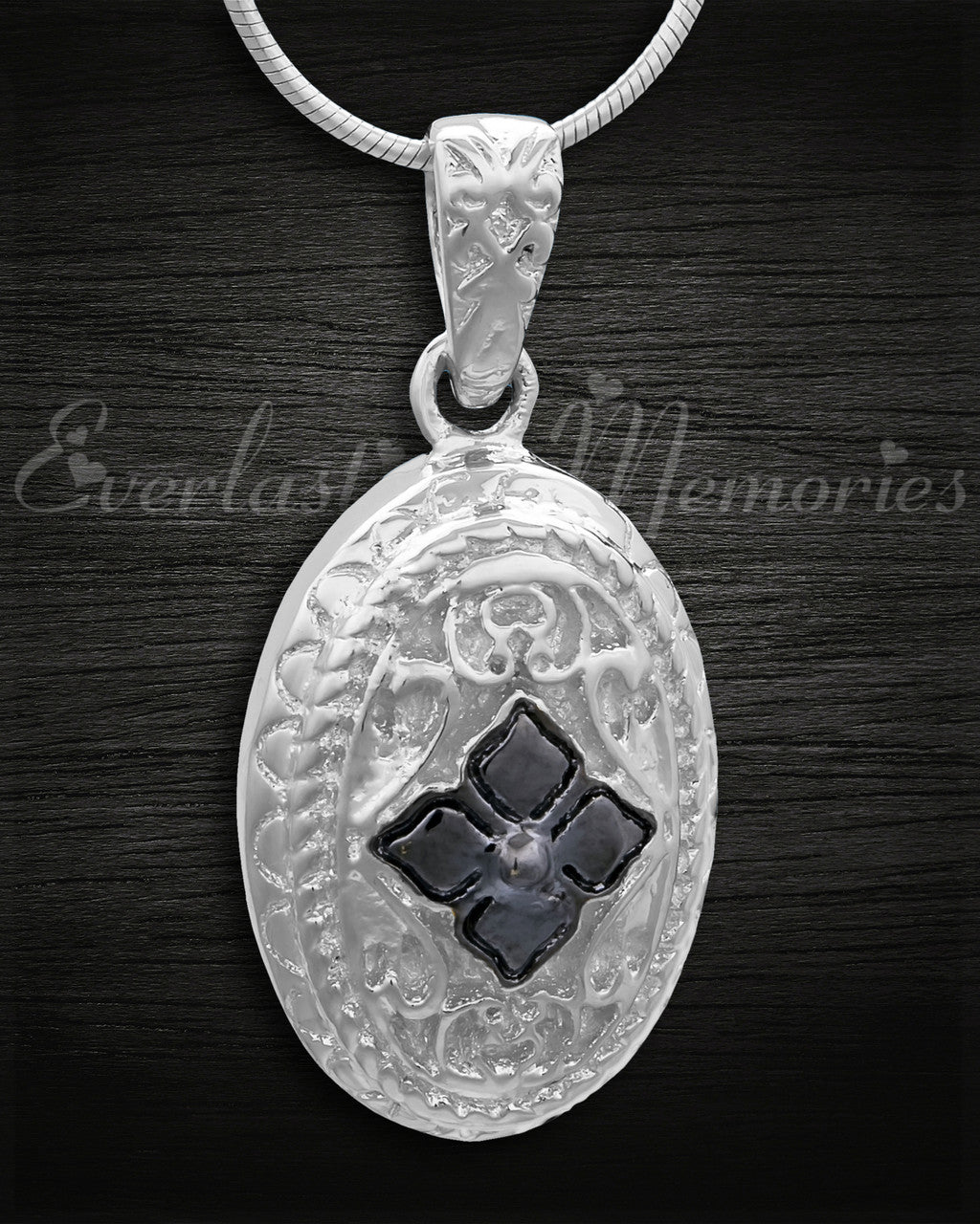 Silver Eternal Round Cremation Jewelry