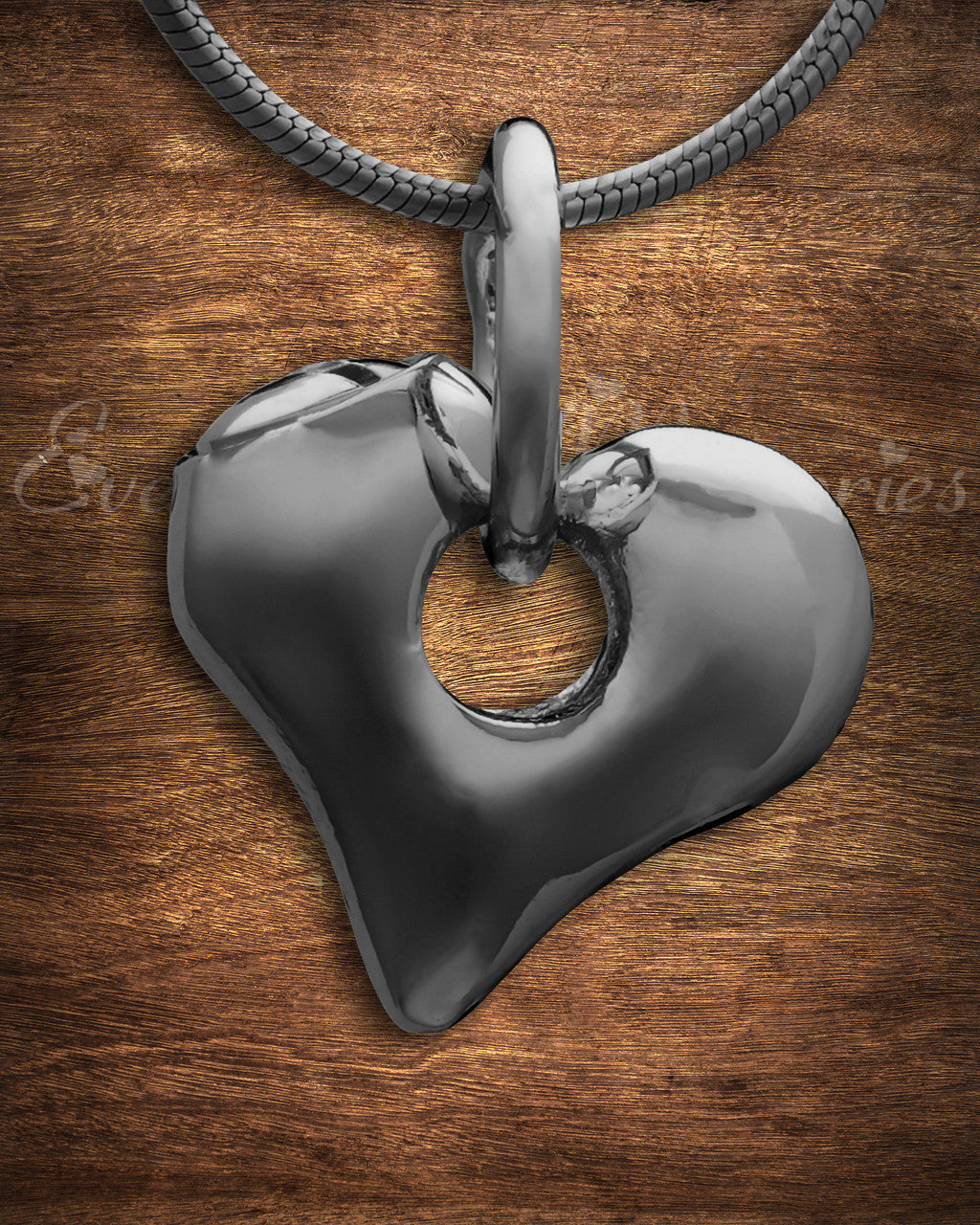 Black Keeper Heart Cremation Jewelry