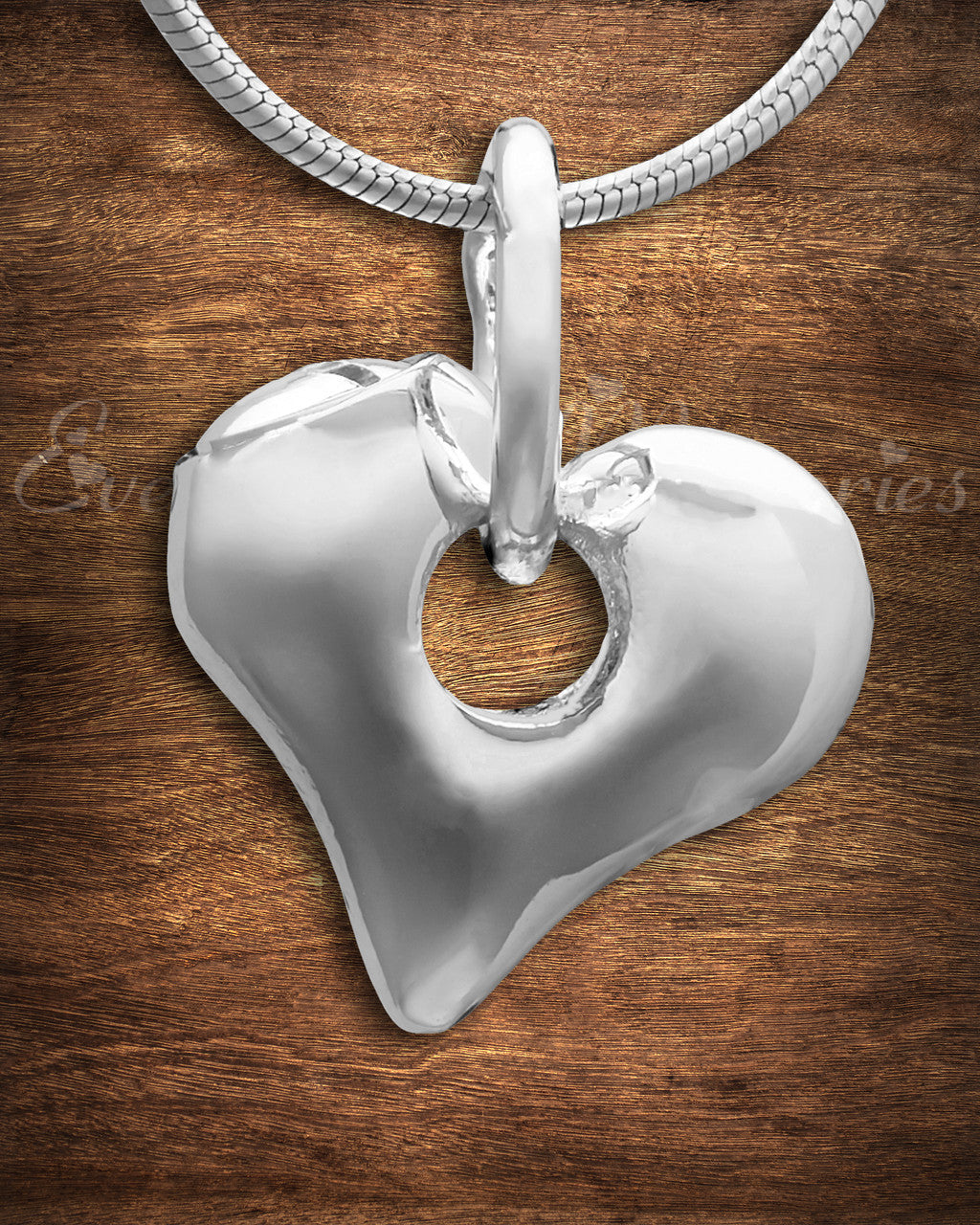 Silver Keeper Heart Cremation Jewelry