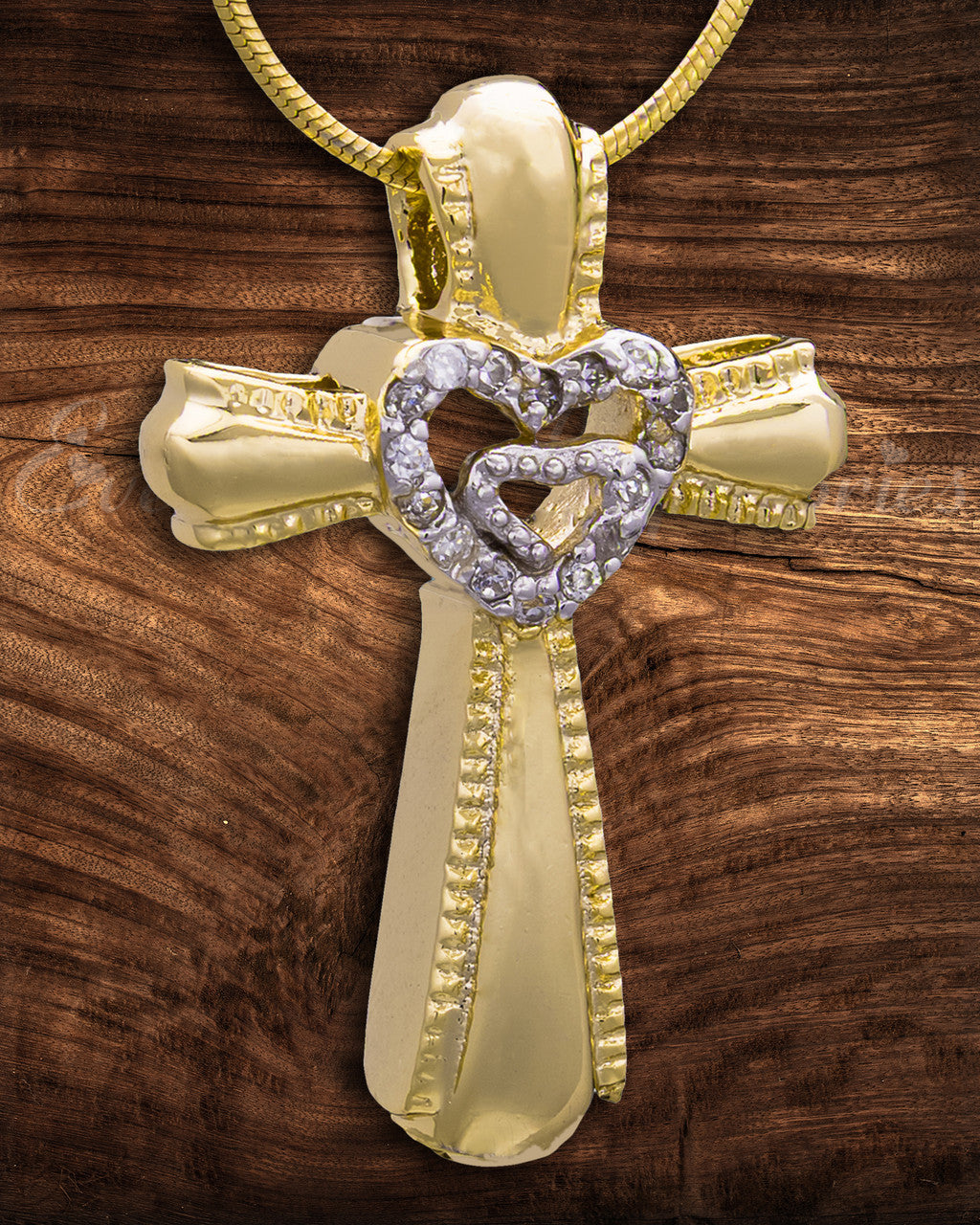 Gold Plated Always Cross Cremation Jewelry