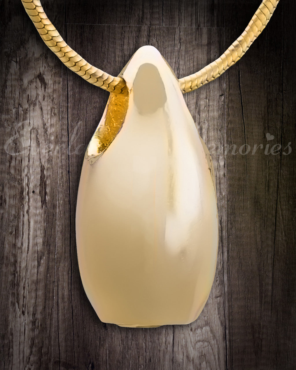 Gold Plated Simple Tear Cremation Jewelry