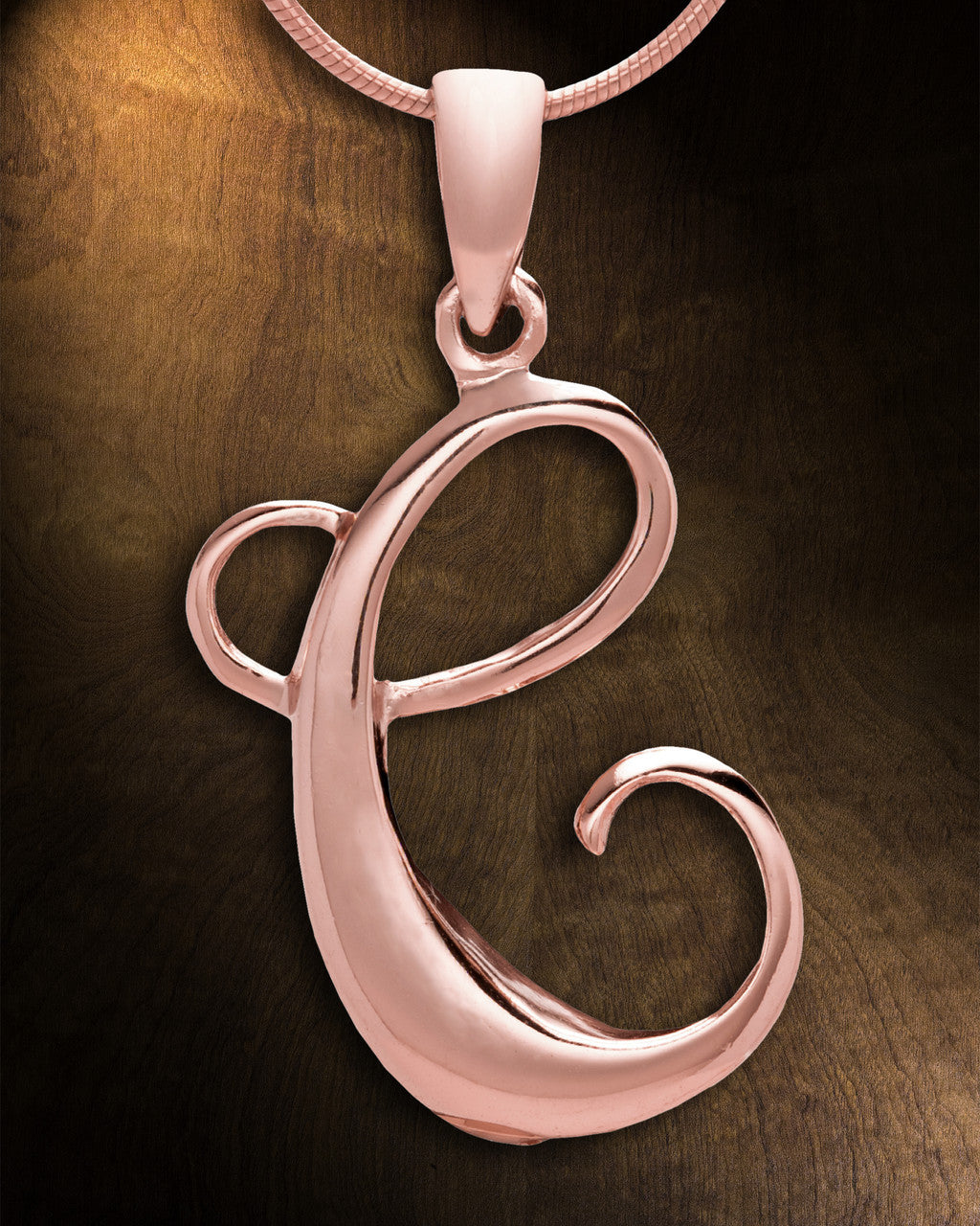 Rose Gold "C" Initial Cremation Jewelry