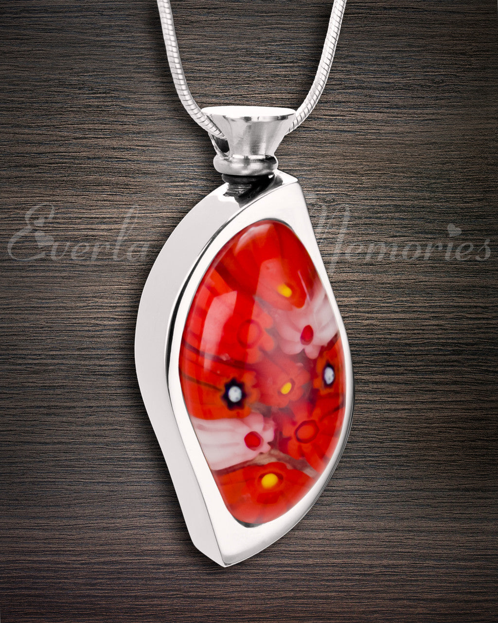 Remembrance Roses Leaf Cremation Locket