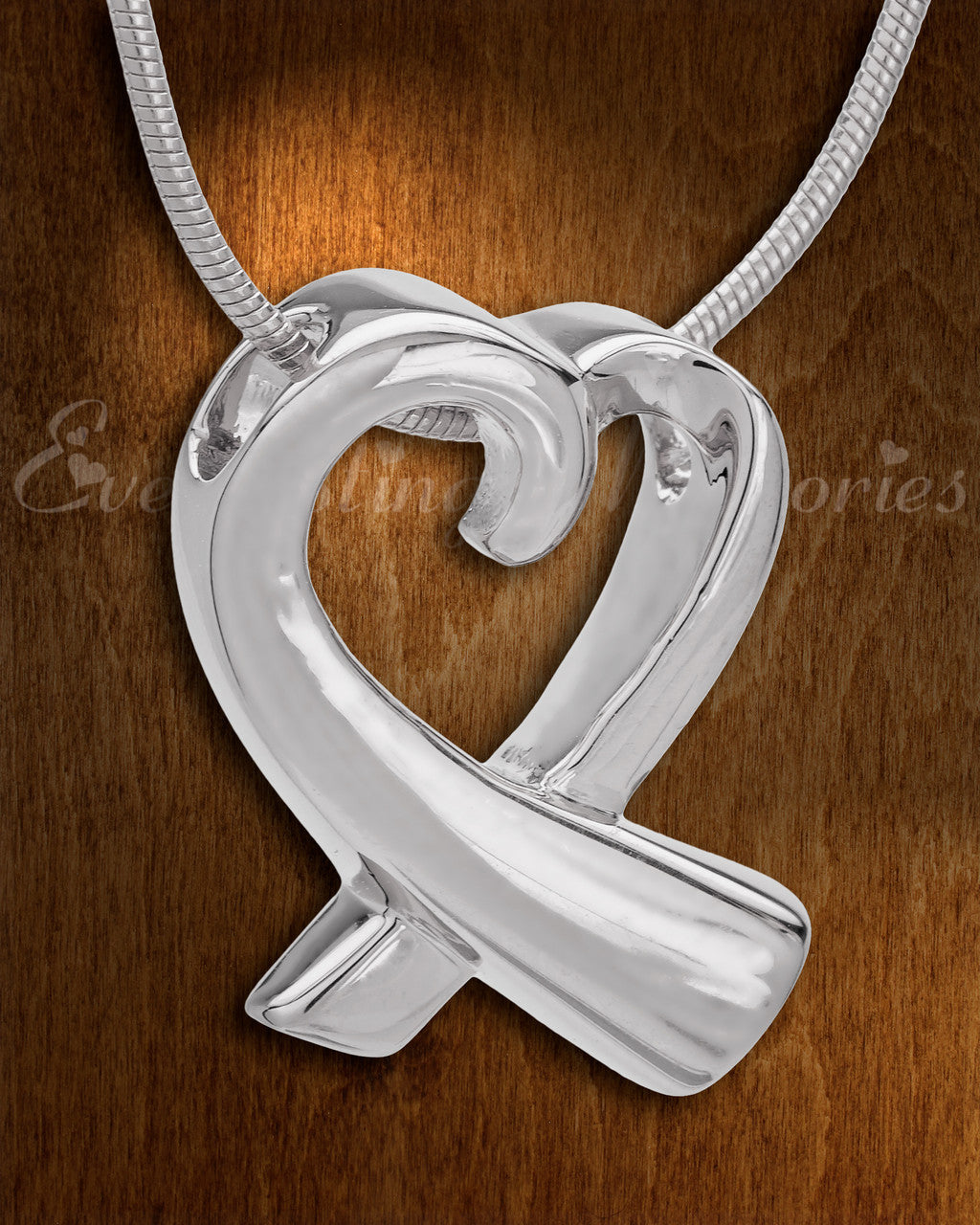 Folded Heart Memorial Jewelry