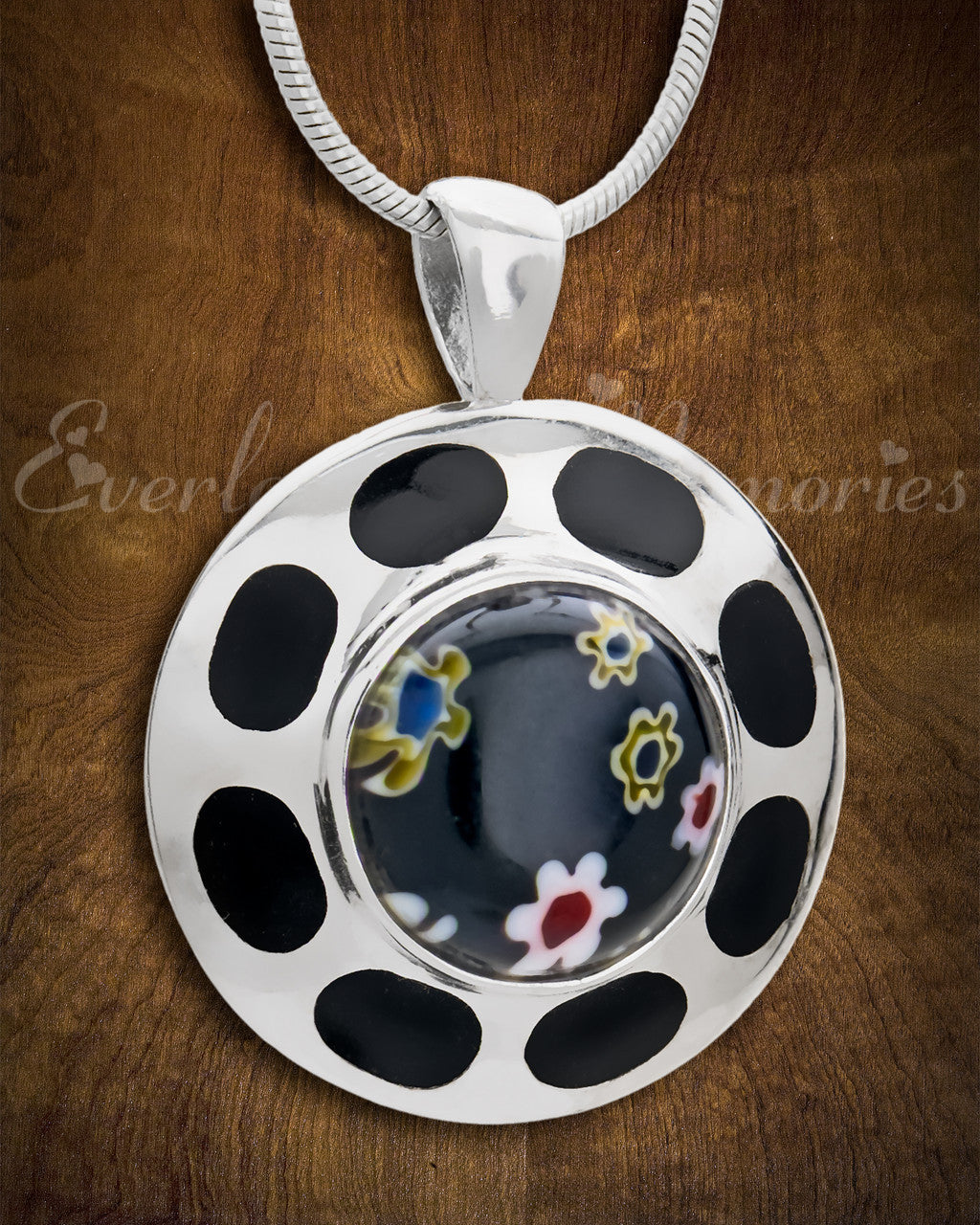 Sterling Silver Distinguished Round Keepsake Pendant