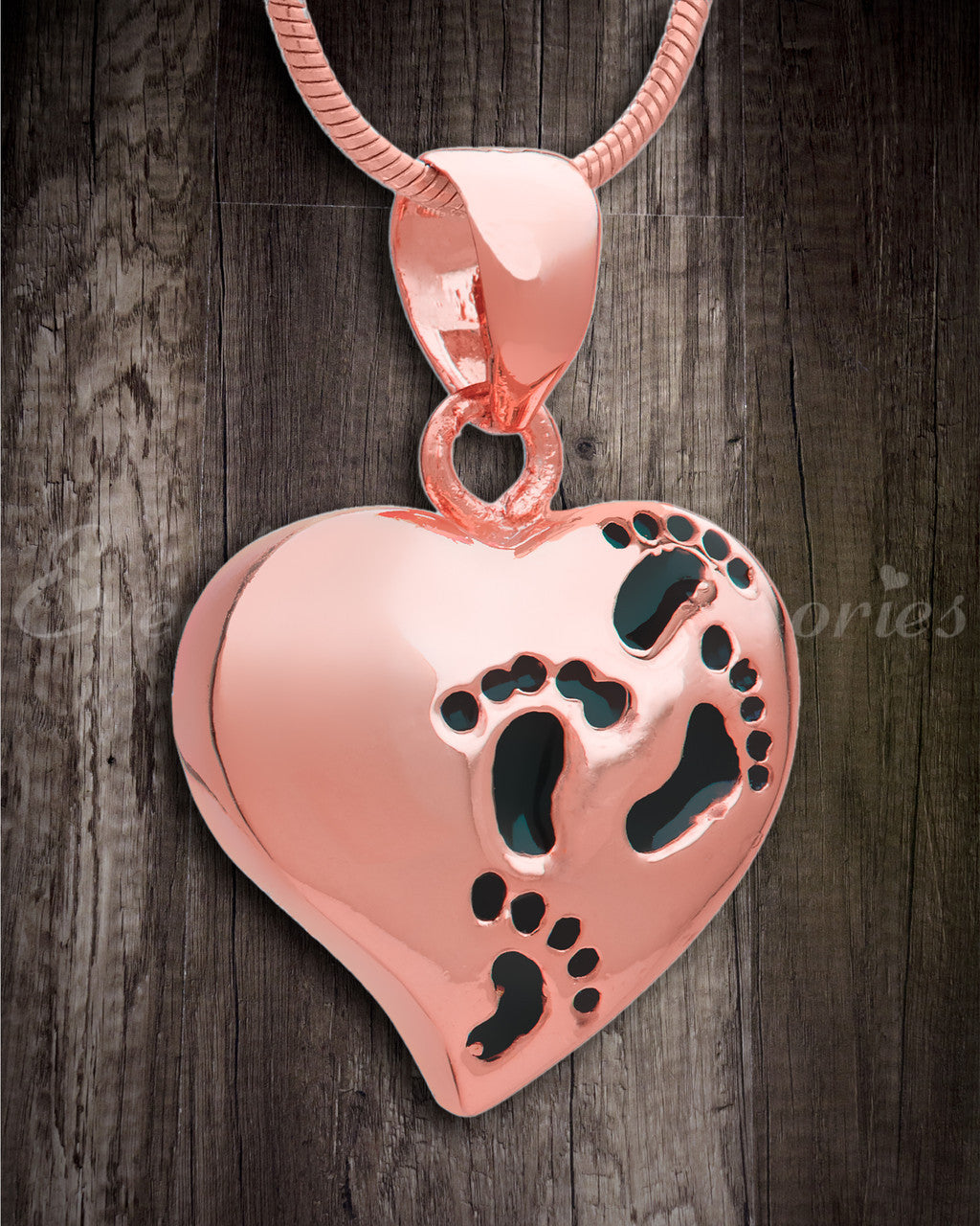 Rose Gold Plated Wandering Heart Memorial Jewelry