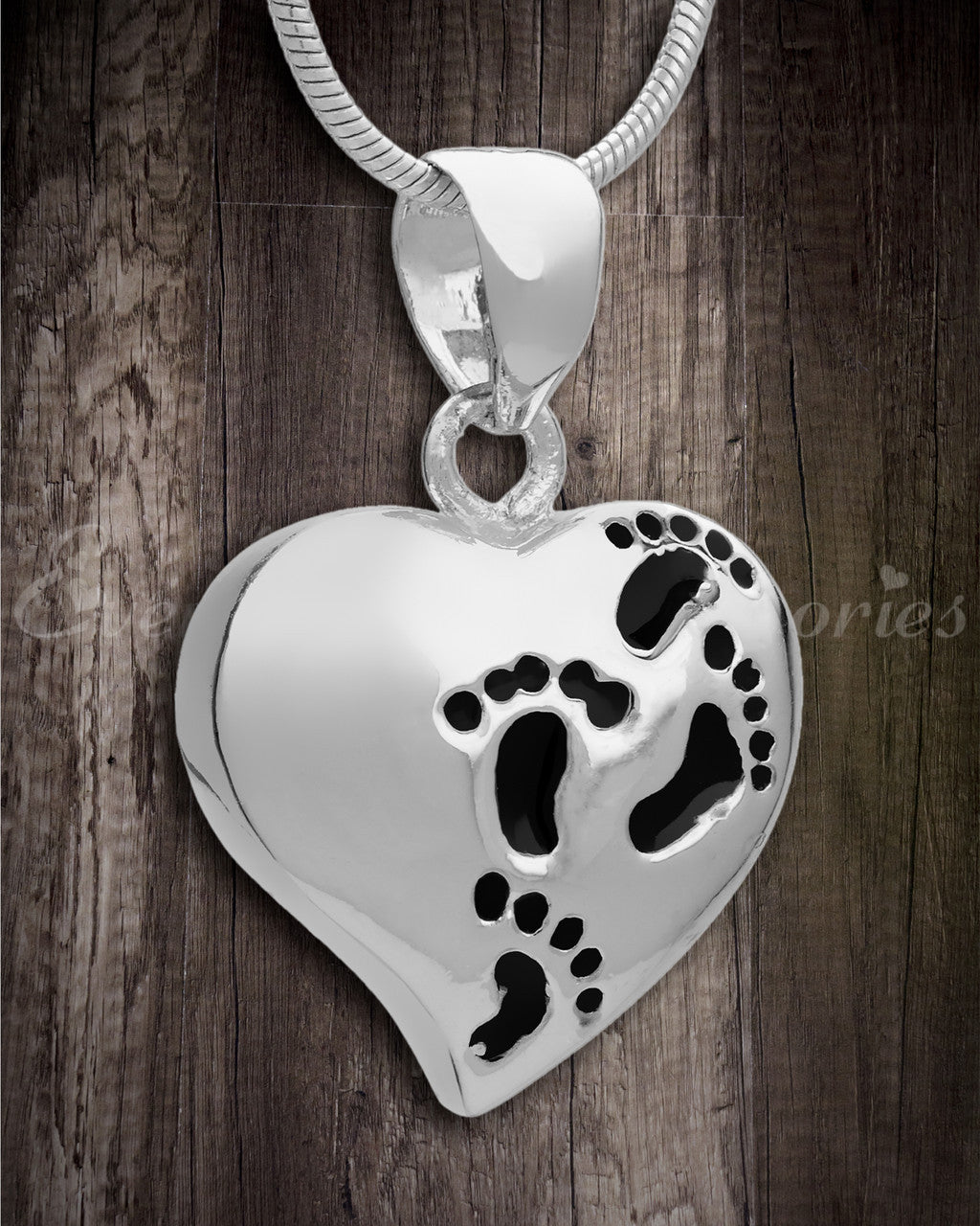 Silver Plated Wandering Heart Memorial Jewelry