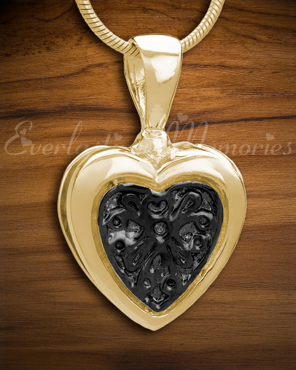Gold Plated Loved Heart Cremation Jewelry