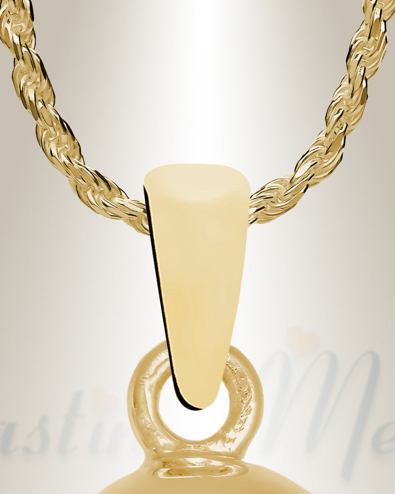Gold Plated Onyx Dolphin Jewelry Urn