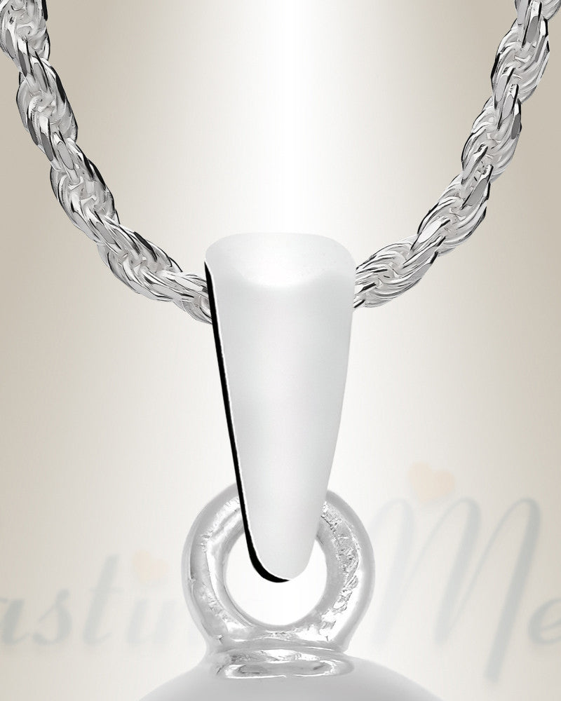 14k White Gold Onyx Dolphin Jewelry Urn