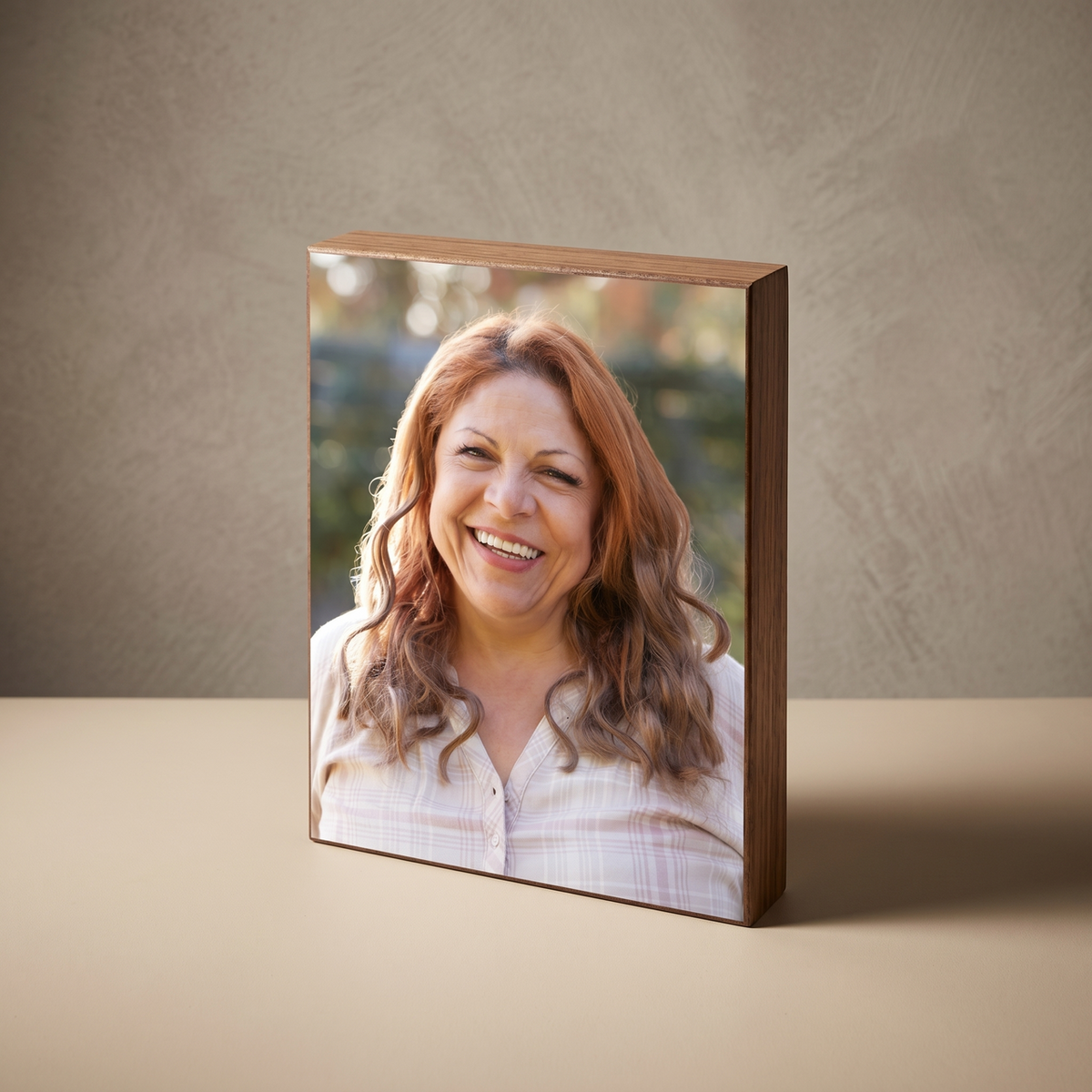 Cherished Memories Wood Photo Cremation Urn