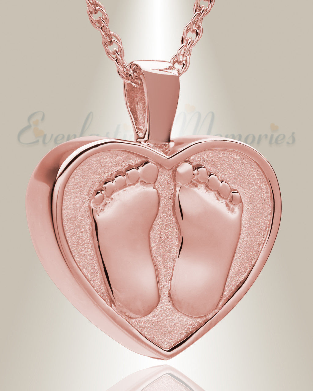 14K Rose Gold Baby Heart Urn Jewelry