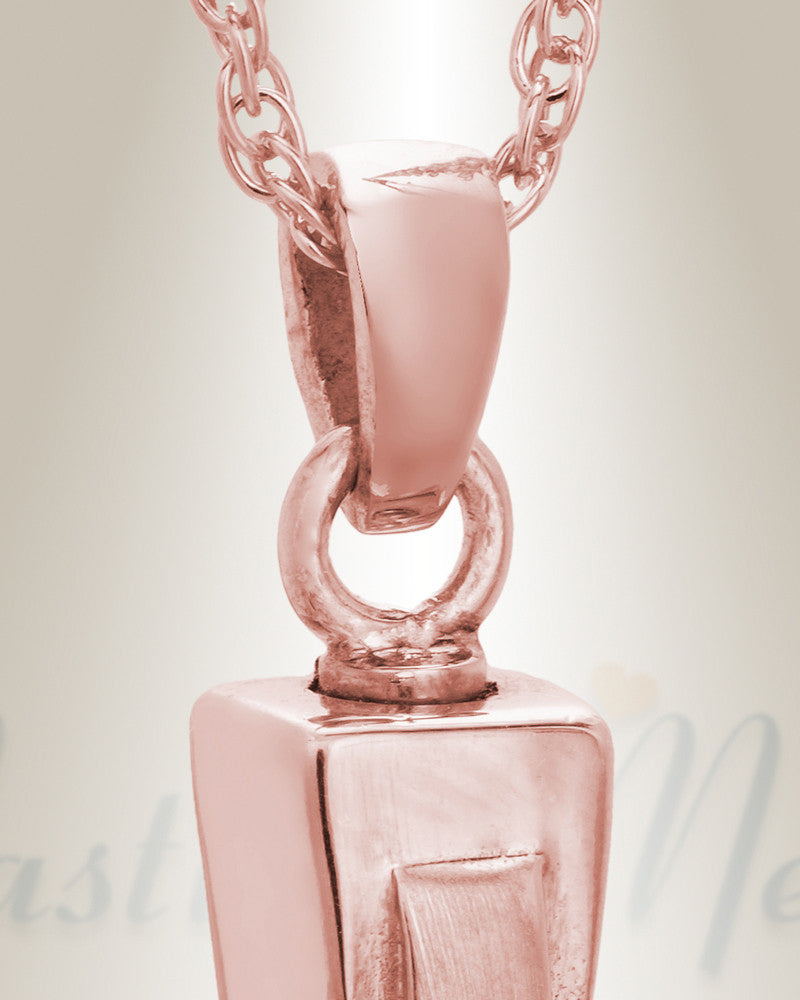 Rose Gold Double Cross Cremation Charm