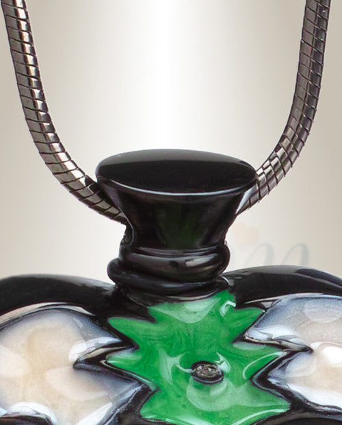 Black Lavish Heart Cremation Jewelry
