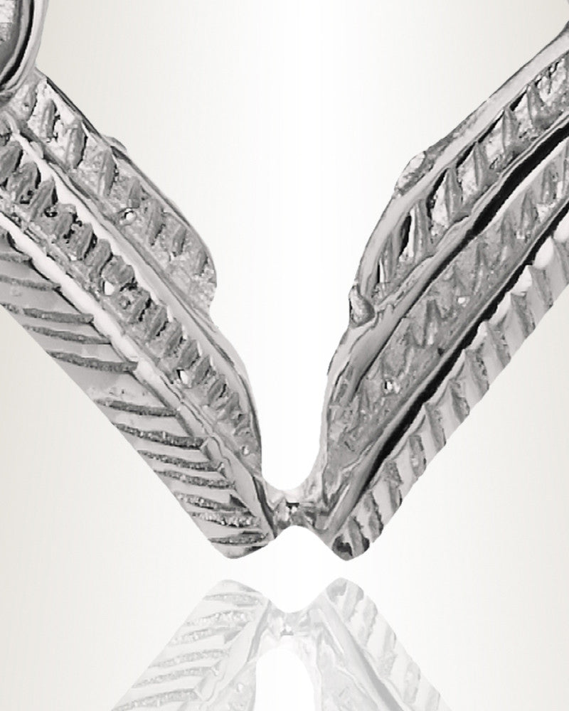 14K White Gold Wings of Hope Memorial Jewelry