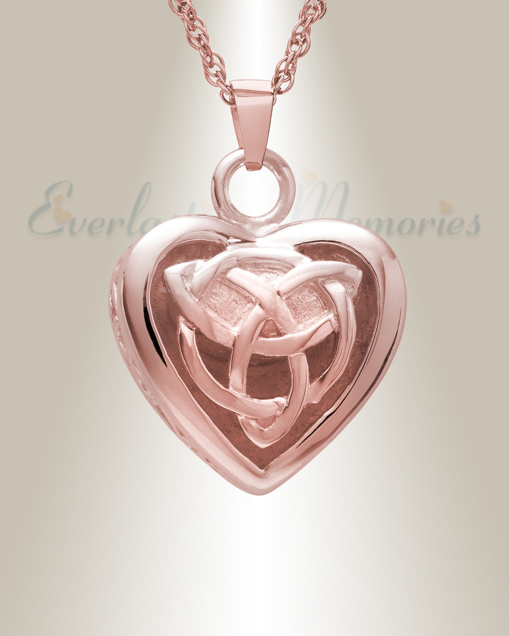 14k Rose Gold Transcending Heart Memorial Pendant