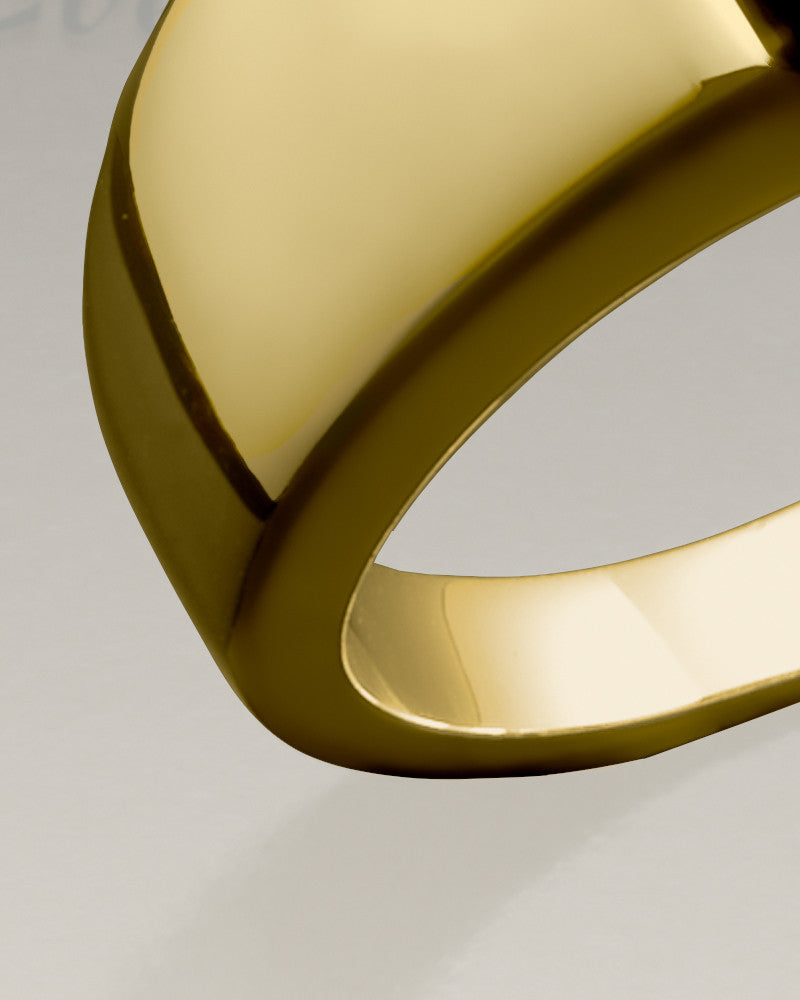 Men's 14k Gold Simply Sable Ashes Ring
