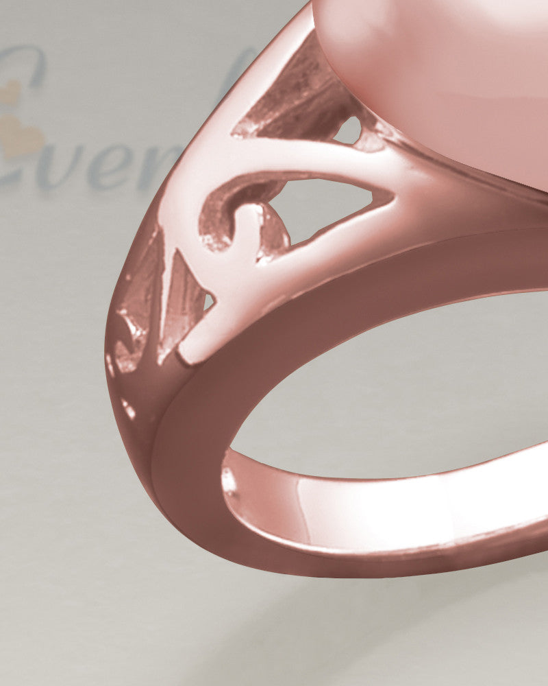 Women's 14K Rose Gold Caring Heart Ring Jewelry Urn