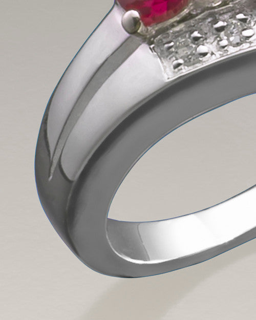 Women's White Gold Shimmer Cremation Ring