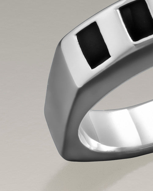 Men's 14k White Gold Token Remembrance Ring