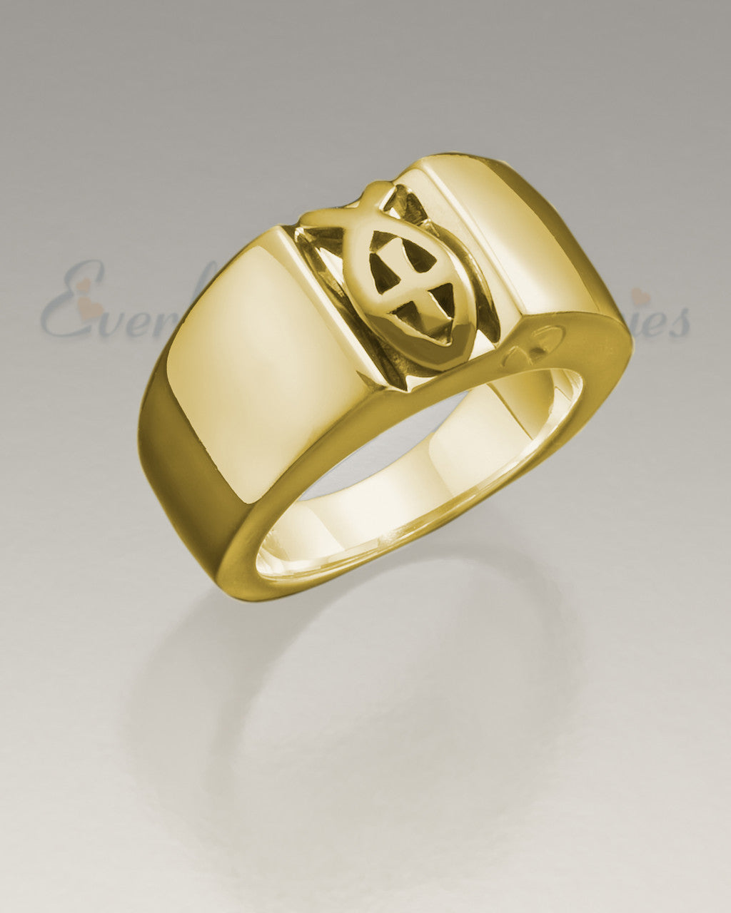Men's 14k Gold Worthy Ring Jewelry Urn