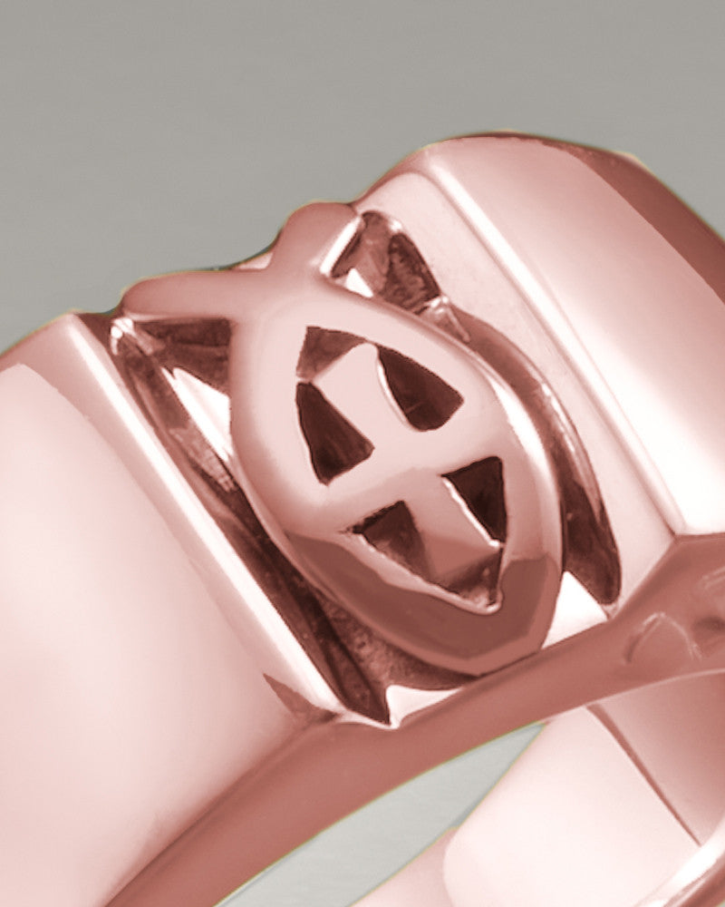 Women's 14K Rose Gold Loyal Ring Jewelry Urn