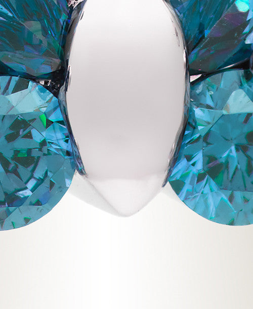 Blue and Silver Jeweled Butterfly Memorial Jewelry
