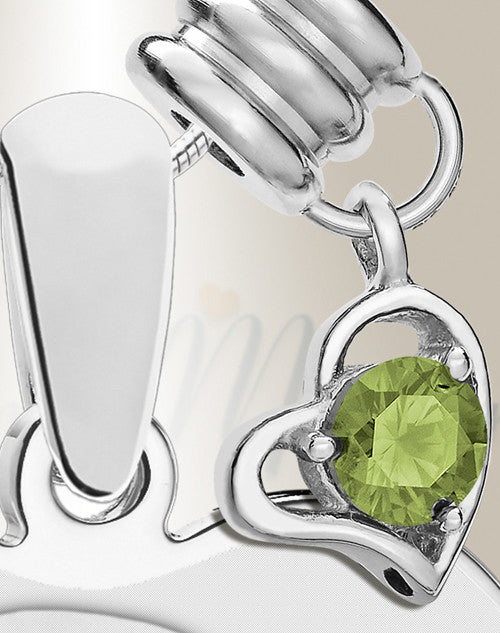 August Heart Photo Engraved Stainless Keepsake