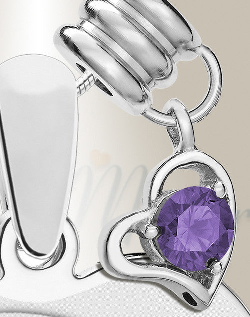 February Heart Photo Engraved Stainless Keepsake