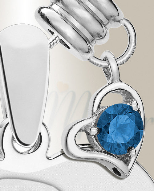 September Heart Photo Engraved Stainless Keepsake