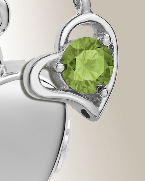 Silver August Simple Heart Urn Jewelry