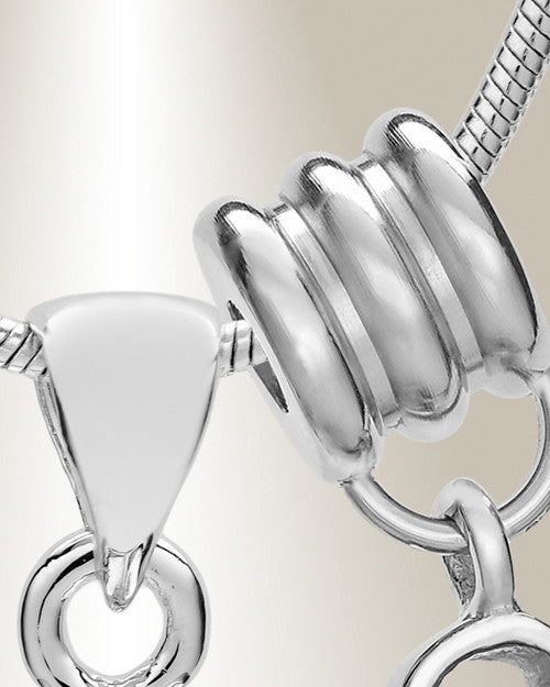 Silver December Simple Heart Urn Jewelry