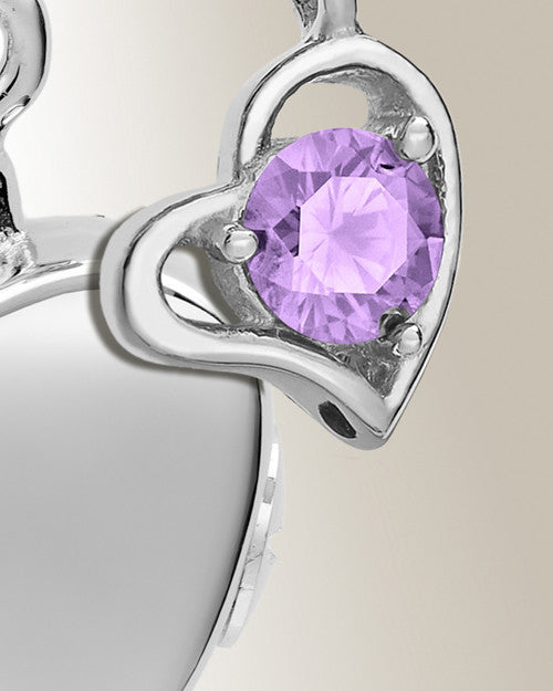 Silver June Simple Heart Urn Jewelry