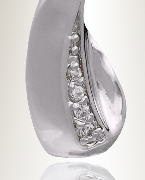 Silver July Forever Cross Cremation Jewelry